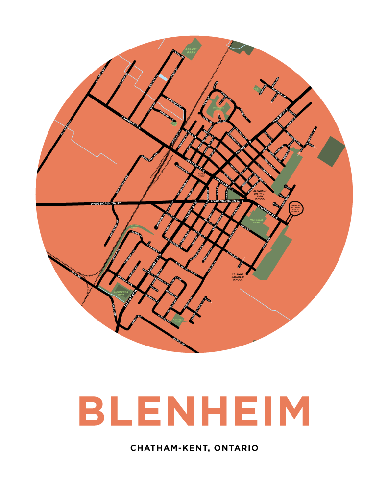 Blenheim Map Print