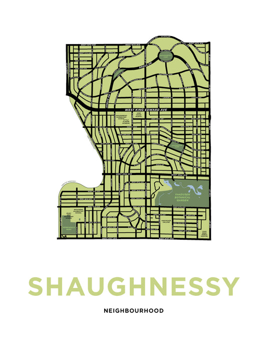 Shaughnessy Neighbourhood Map Print