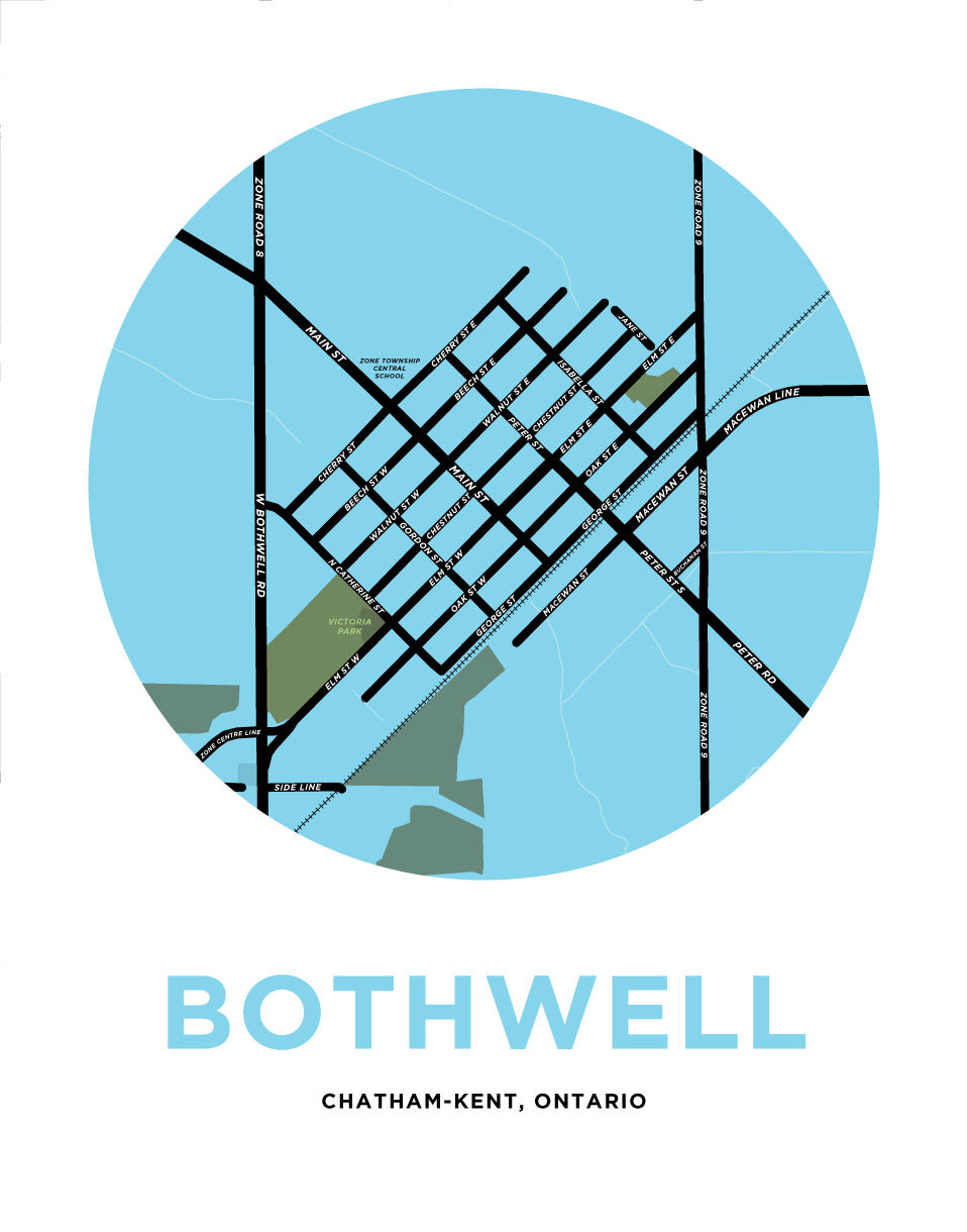 Bothwell Map Print