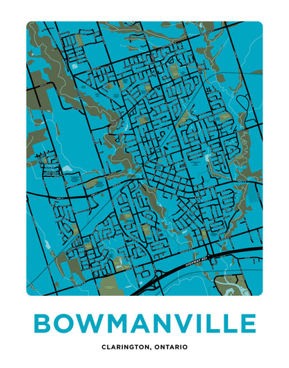 Bowmanville Map Print