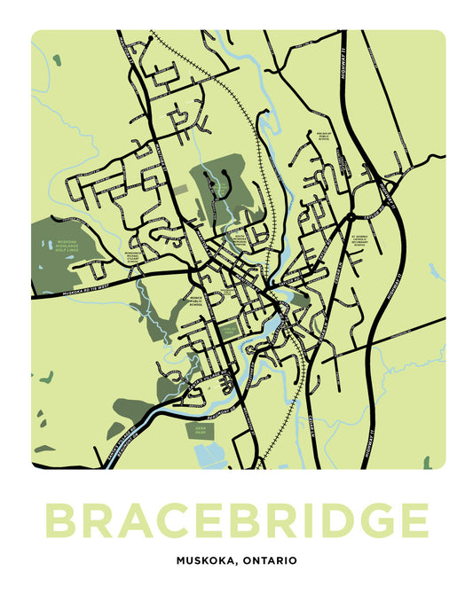 Bracebridge Map Print