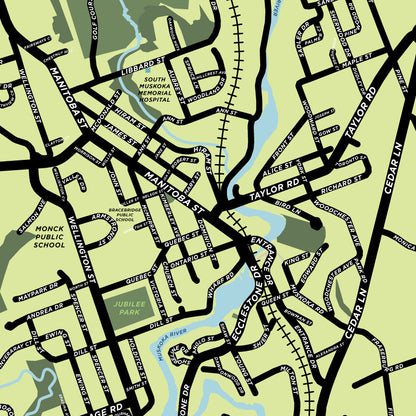 Bracebridge Map Print