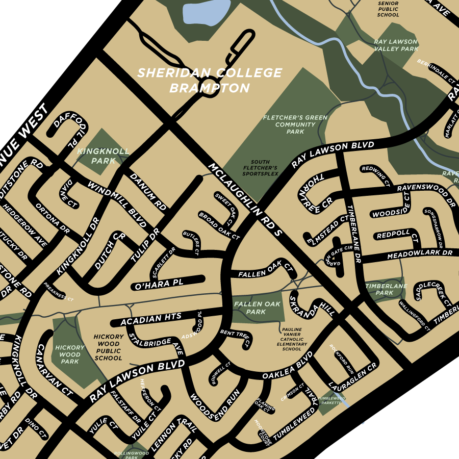 Fletcher's Creek South Neighbourhood Map Print