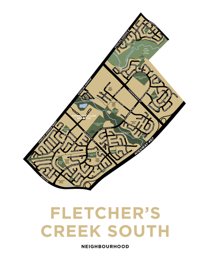 Fletcher's Creek South Neighbourhood Map Print