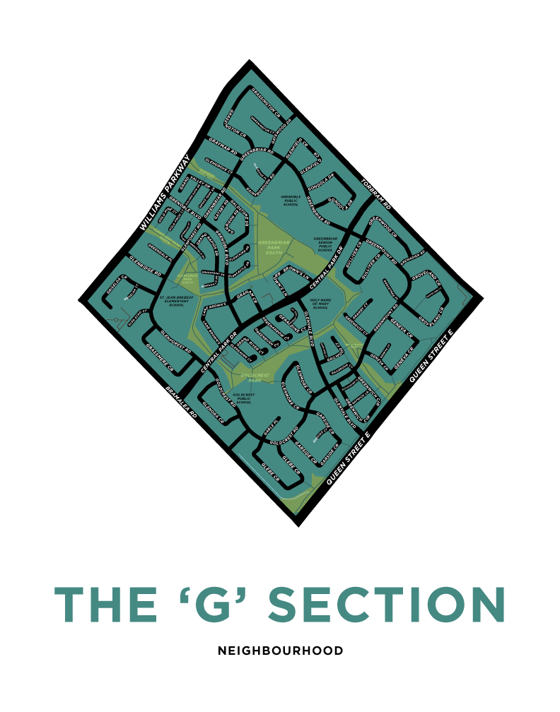 G Section Neighbourhood Map Print