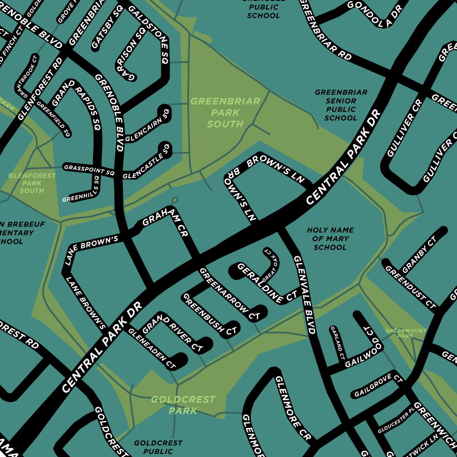 G Section Neighbourhood Map Print