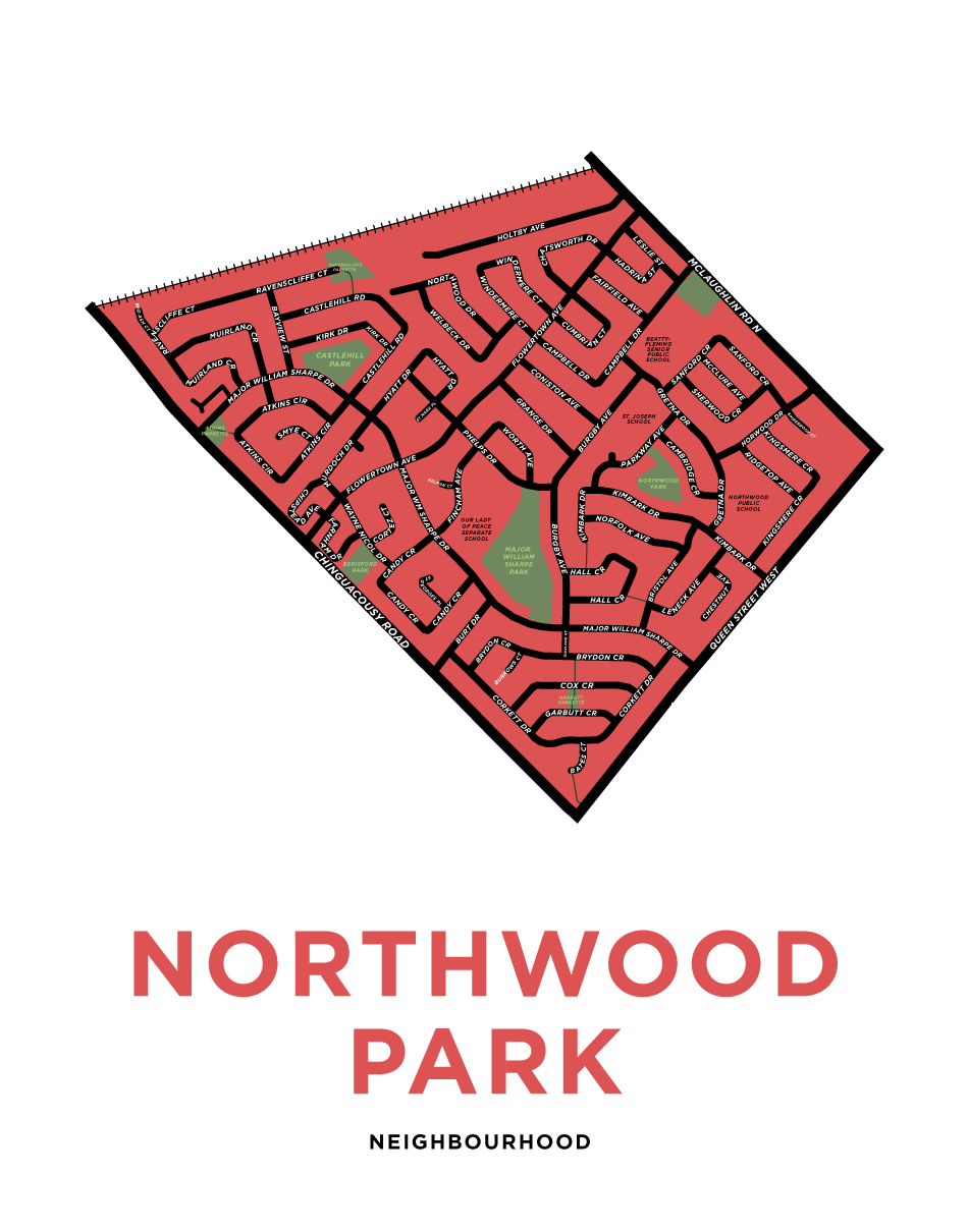 Northwood Park Neighbourhood Map Print