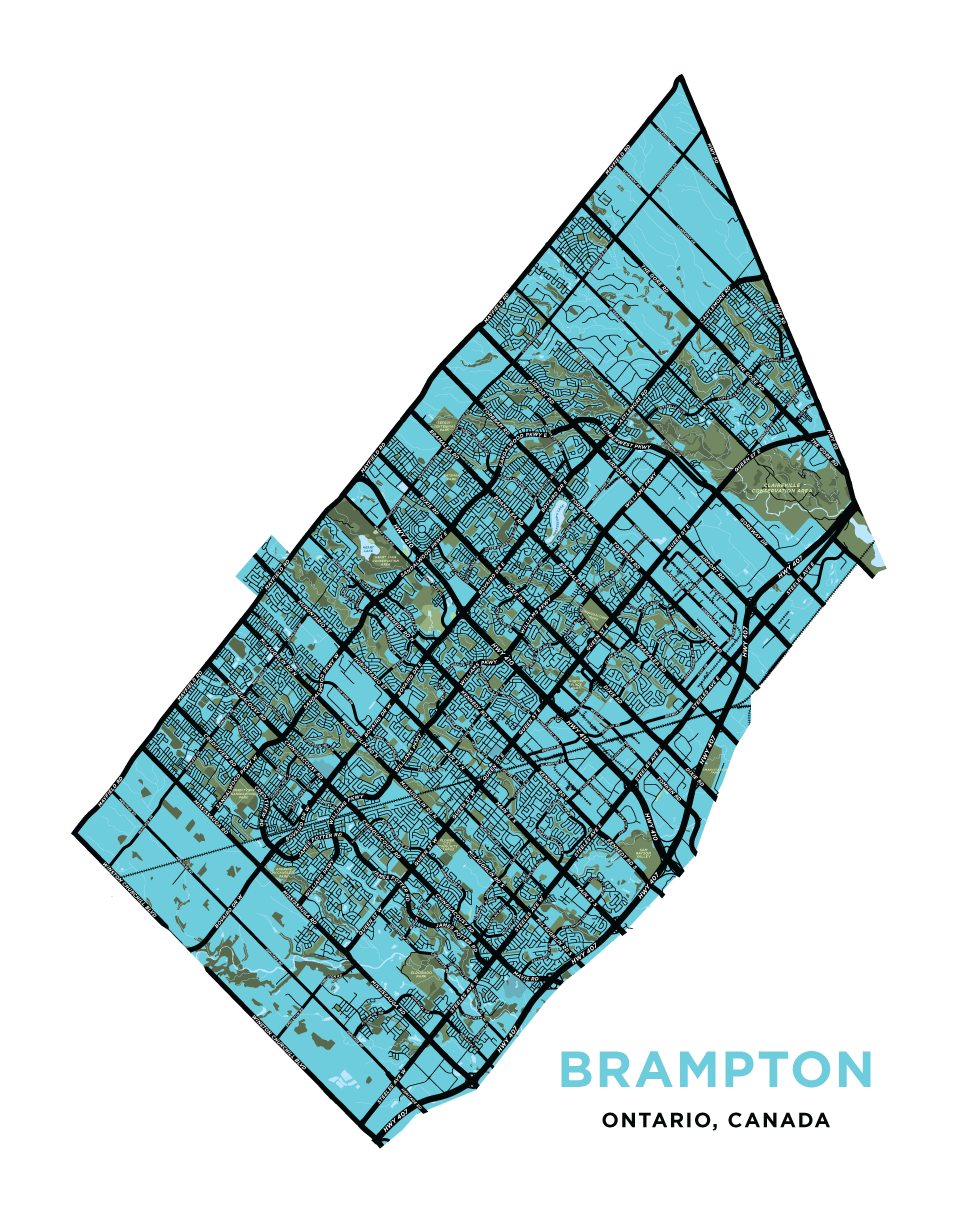 Brampton Map Print