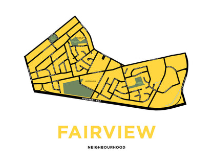 Fairview Neighbourhood Map Print (Brantford)