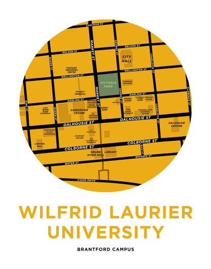 Wilfrid Laurier University - Brantford Campus Map Print