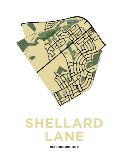 Shellard Lane Neighbourhood Map Print