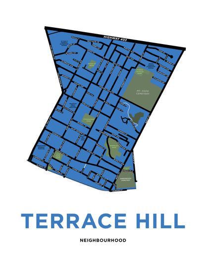 Terrace Hill Neighbourhood Map Print