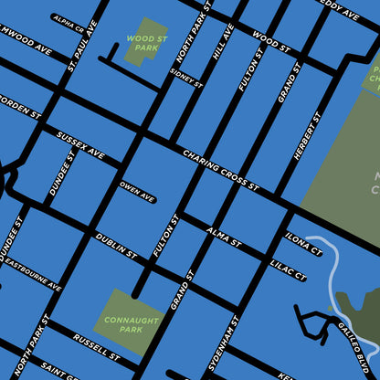 Terrace Hill Neighbourhood Map Print
