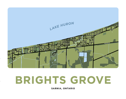 Bright's Grove Map Print