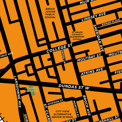 Brockton Neighbourhood Map Print