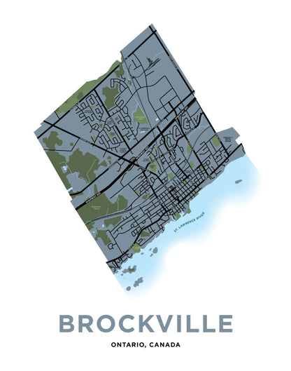 Brockville Map Print