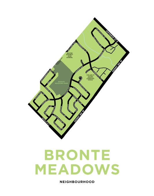 Bronte Meadows Neighbourhood Map Print