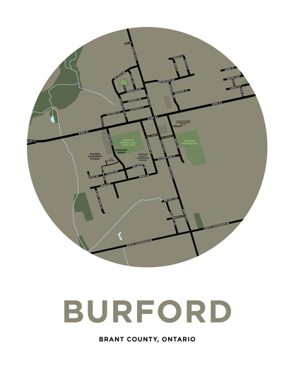 Burford Map Print