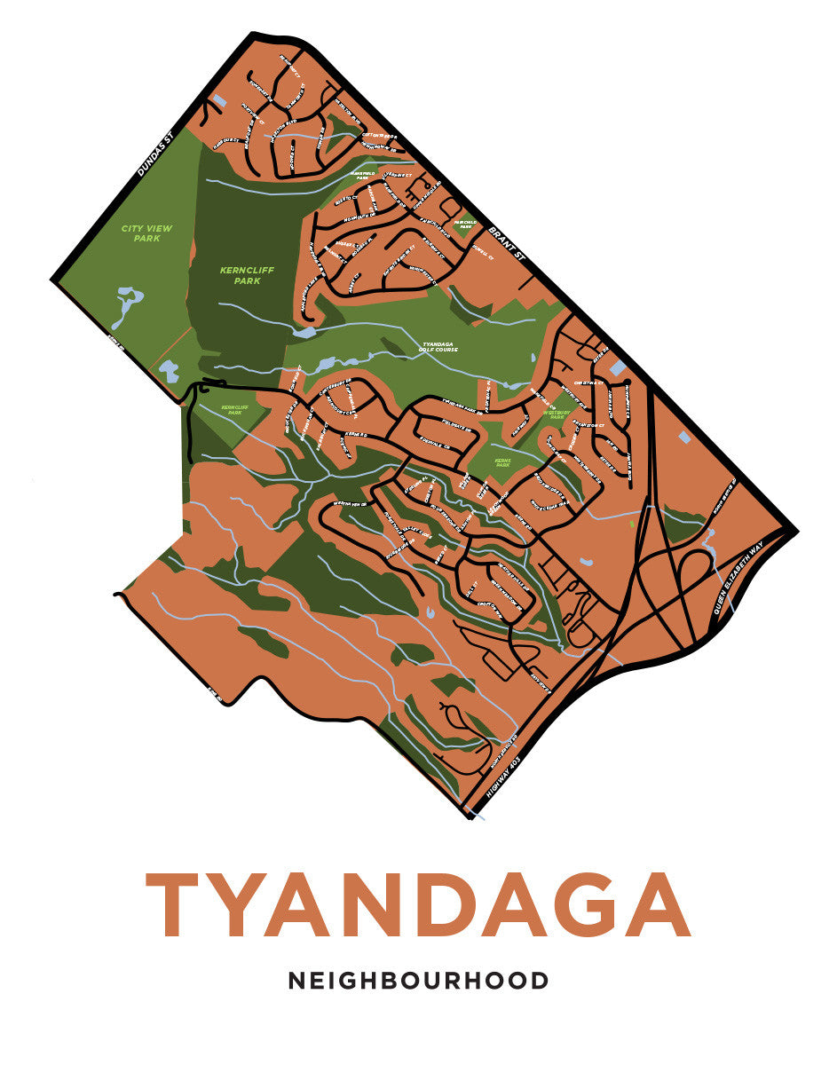 Tyandaga Neighbourhood Map
