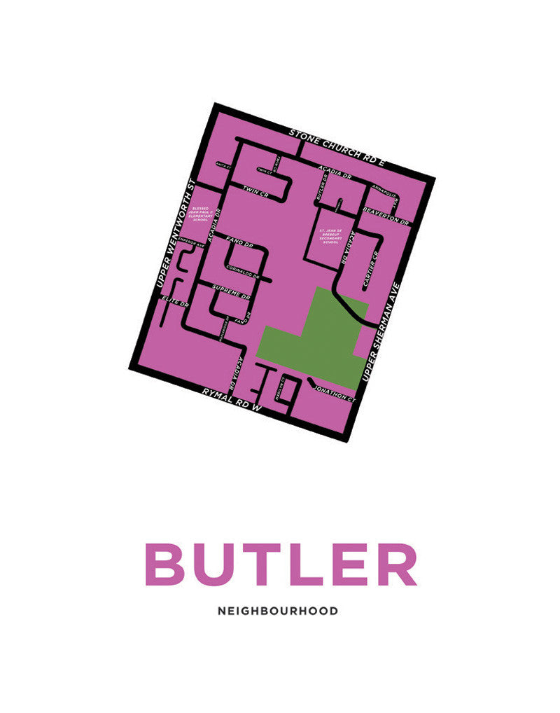 Butler Neighbourhood Map – Jelly Brothers