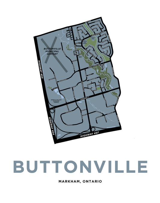 Buttonville Neighbourhood Map Print