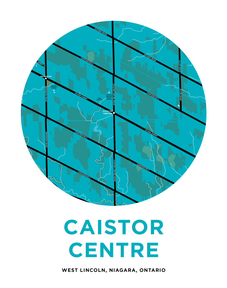Caistor Centre Map Print