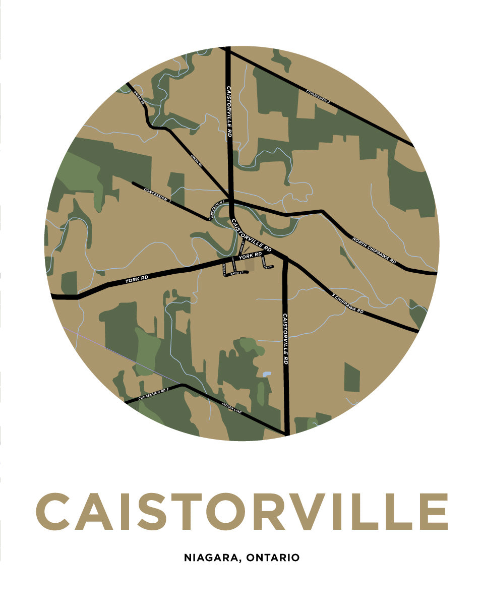 Caistorville Map Print