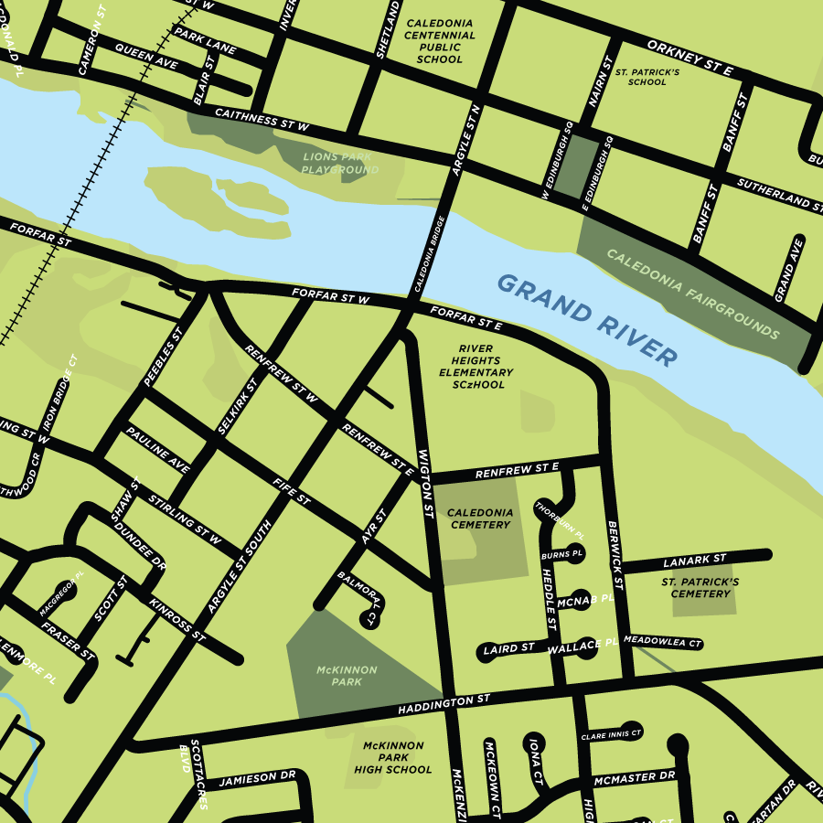 Caledonia Map Print