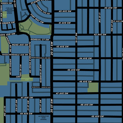 Altadore Neighbourhood Map Print