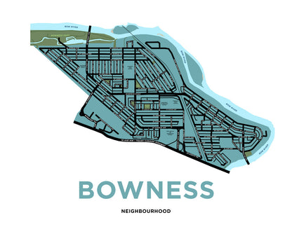 Bowness Neighbourhood Map Print