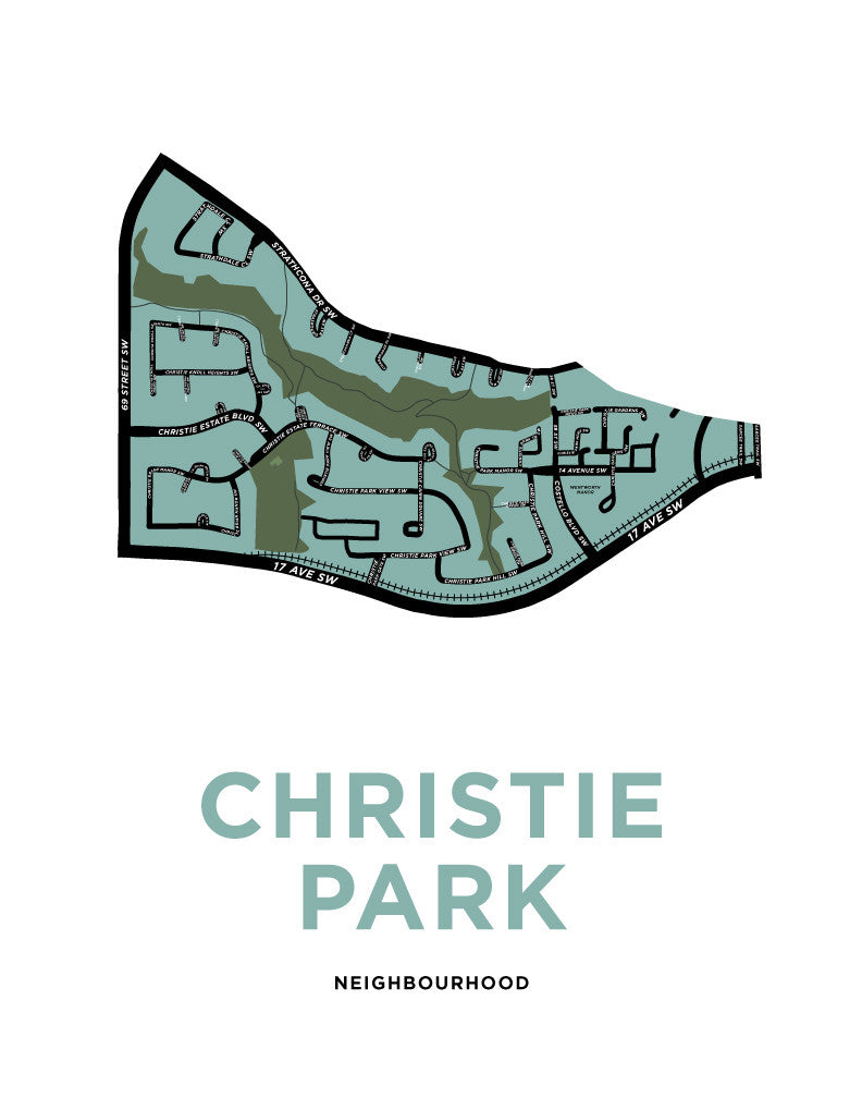 Christie Park Neighbourhood Map Print