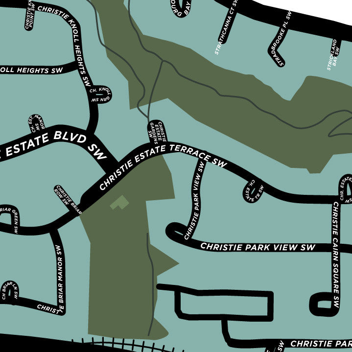 Christie Park Neighbourhood Map Print
