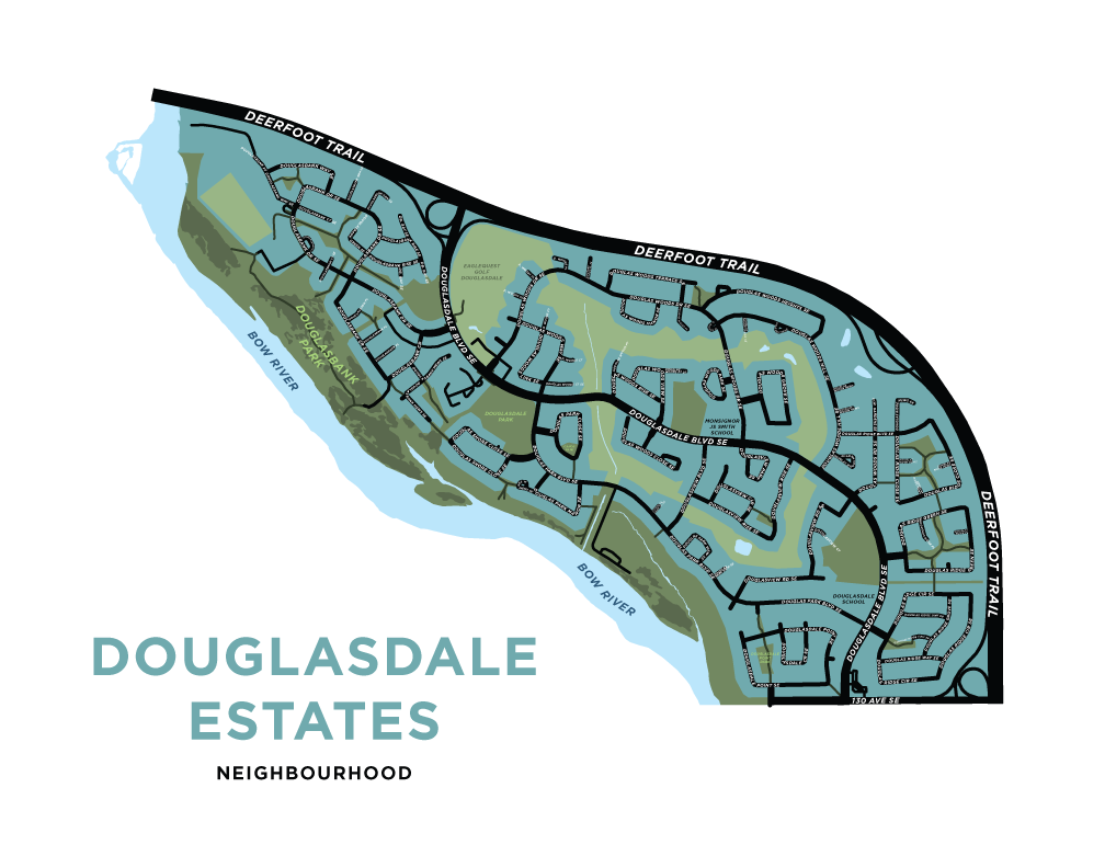 Douglasdale Estates Map Print