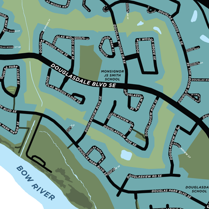 Douglasdale Estates Map Print