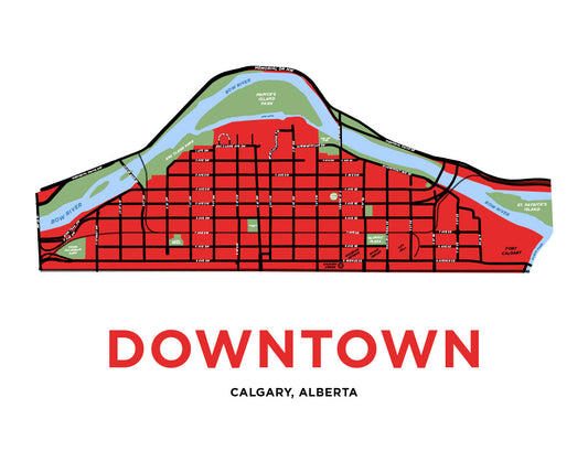 Calgary - Downtown Neighbourhood Map