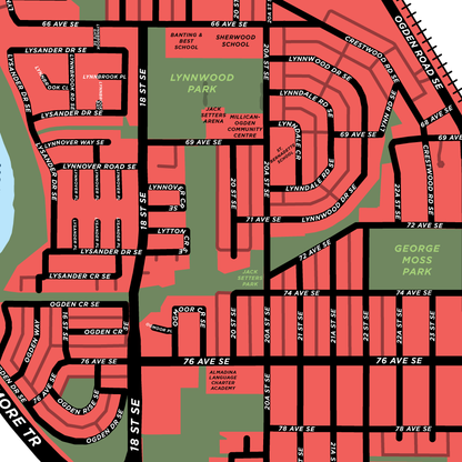 Ogden Neighbourhood Map Print