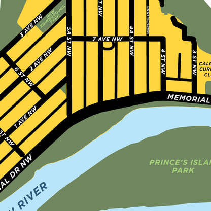 Sunnyside Neighbourhood Map Print