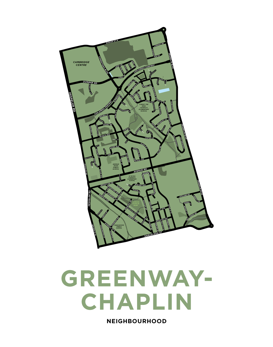 Greenway-Chaplin Neighbourhood Map Print