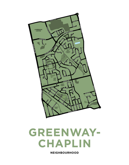 Greenway-Chaplin Neighbourhood Map Print