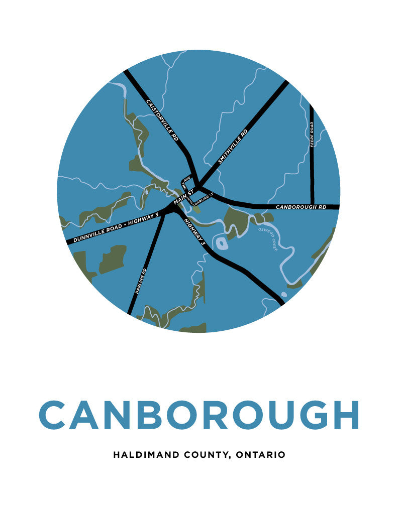 Canborough Map Print