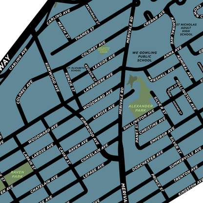 Carlington Neighbourhood Map Print