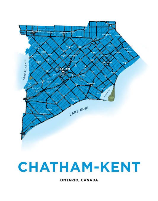 Chatham-Kent Map Print