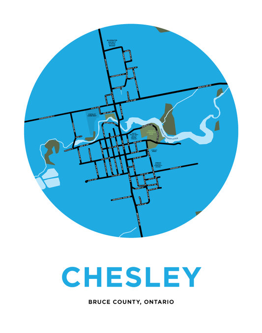 Chesley Map Print