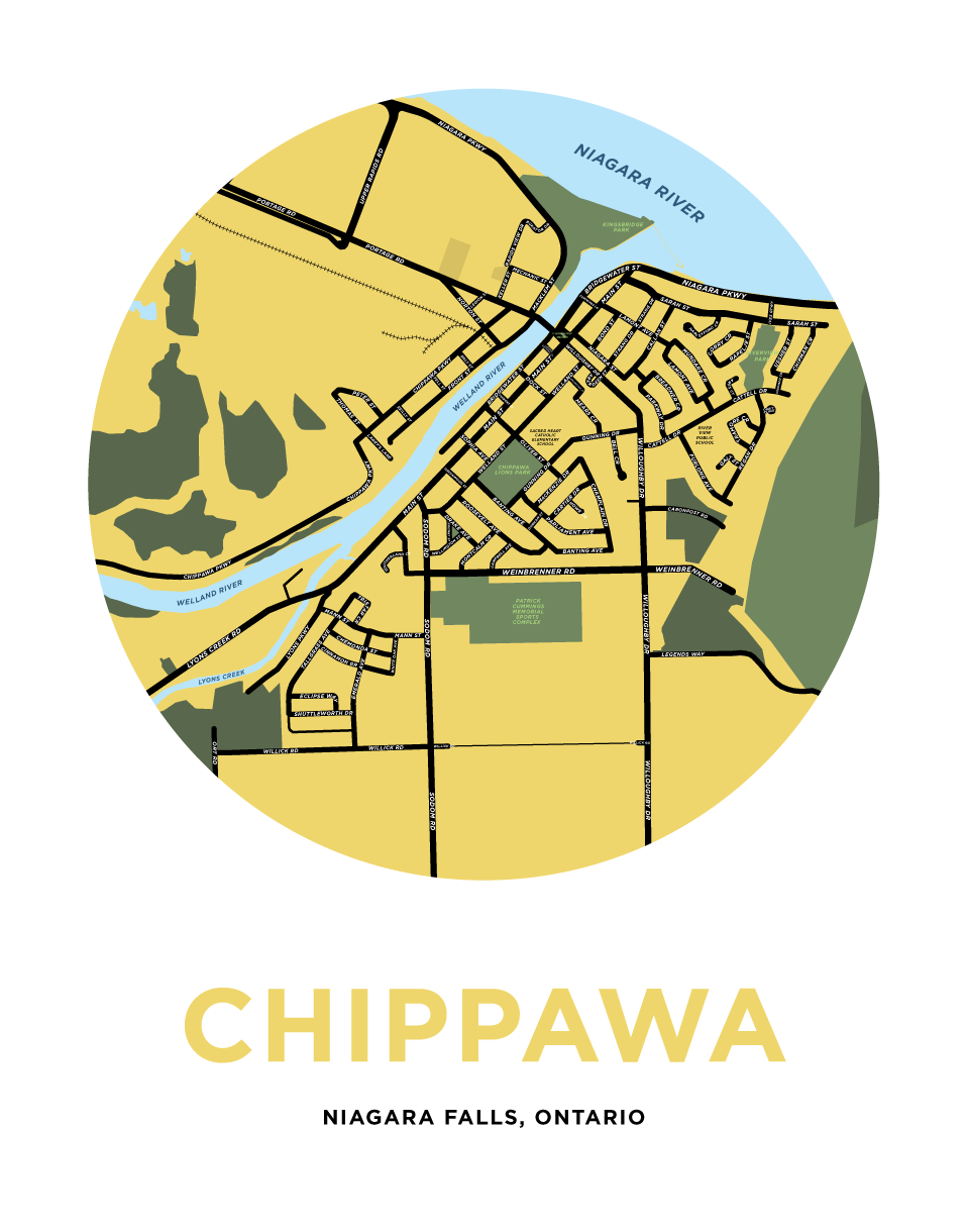 Chippawa Map Print