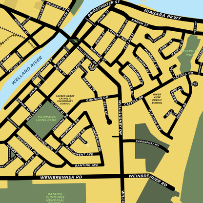 Chippawa Map Print
