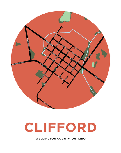 Clifford Map Print