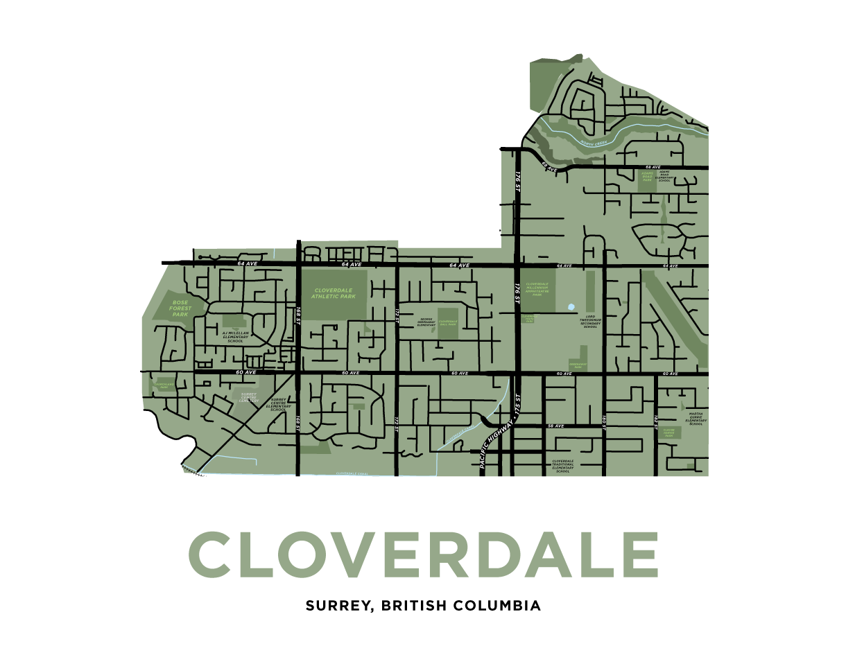 Cloverdale Postcode Cloverdale Map Print – Jelly Brothers