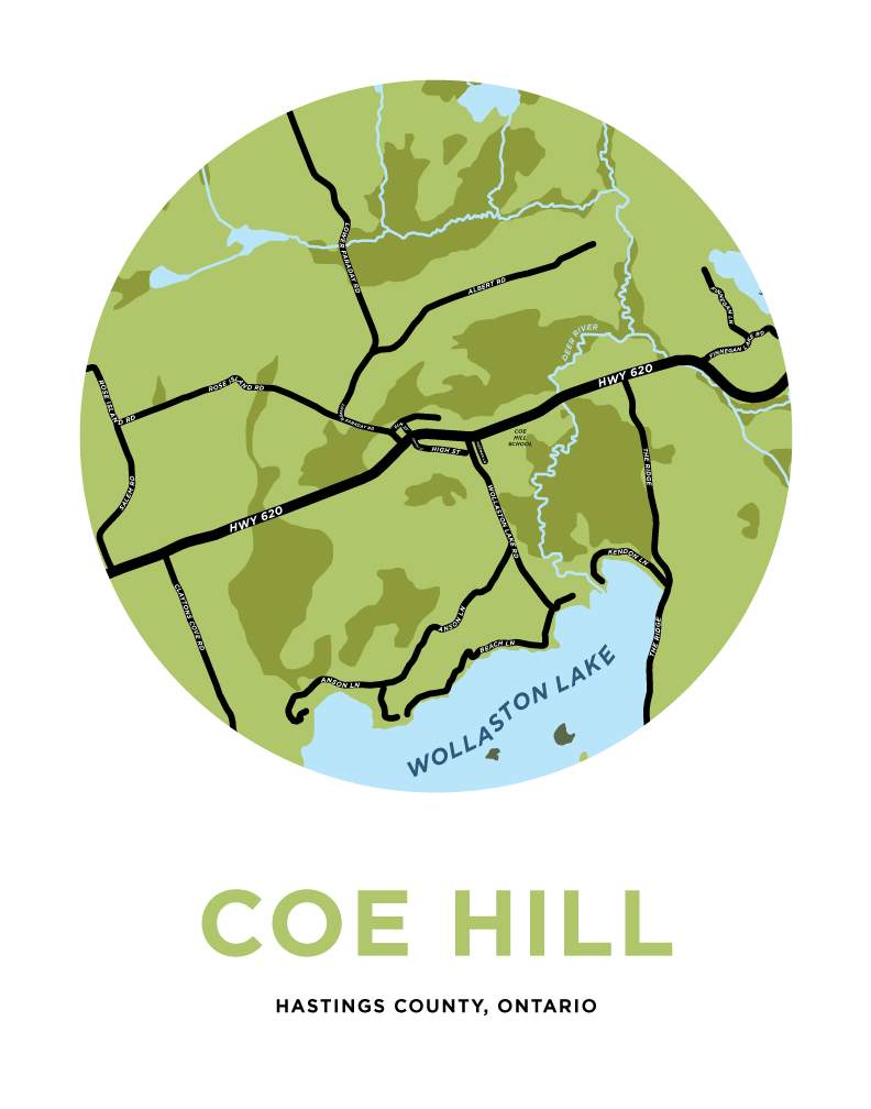 Coe Hill Map Print