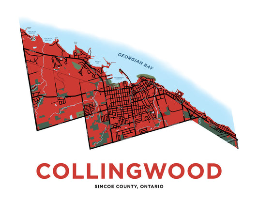 Collingwood Map Print (Full Town)