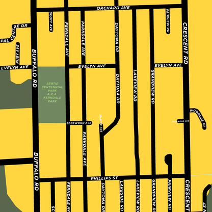 Crescent Neighbourhood Map Print